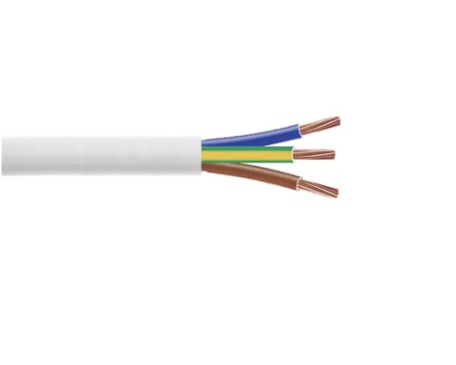 Câble souple H05VV-F, 3G0,75 mm², couronne de 100 m, blanc