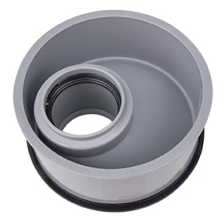 Réduction interne excentrique PP d'évacuation, Airfit, Ø 110 x 50 mm