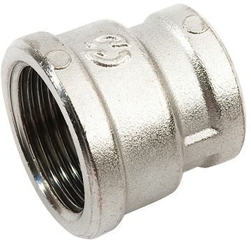 Manchon réduit fileté chromé, femelle 1/2" x femelle 3/8"