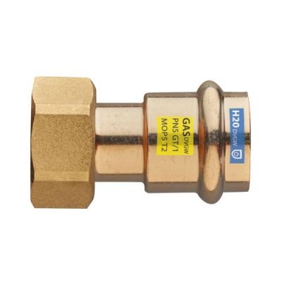 Raccord à écrou à sertir cuivre eau et gaz, Effebi Unico-FBQ, Ø 22 mm x écrou 3/4"