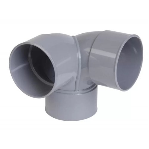 Coude double PVC d'évacuation à coller, Nicoll, d'équerre, Ø 40 mm, femelle-femelle