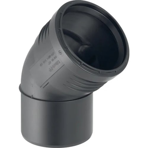 Bocht PP-afvoer, Geberit Silent-PP, 45°, Ø 40 mm