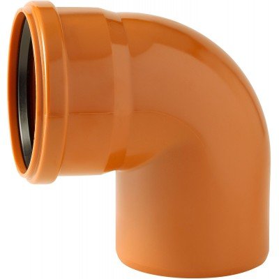 Coude PVC d'égout à joint, Nicoll, 87°30, Ø 125 mm, mâle-femelle