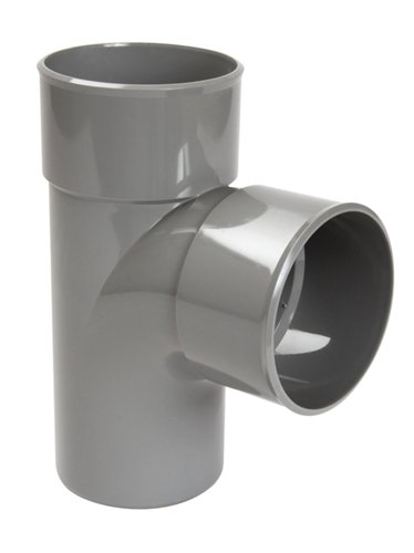 Té PVC d'évacuation à coller, Nicoll, 87°30, Ø 100 mm, mâle-femelle