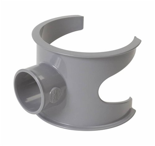 Selle de piquage PVC d'évacuation à coller, Nicoll, 90°, Ø 125 x 40 mm, mâle-femelle