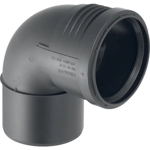 Coude PP d'évacuation, Geberit Silent-PP, 87°30, Ø 90 mm