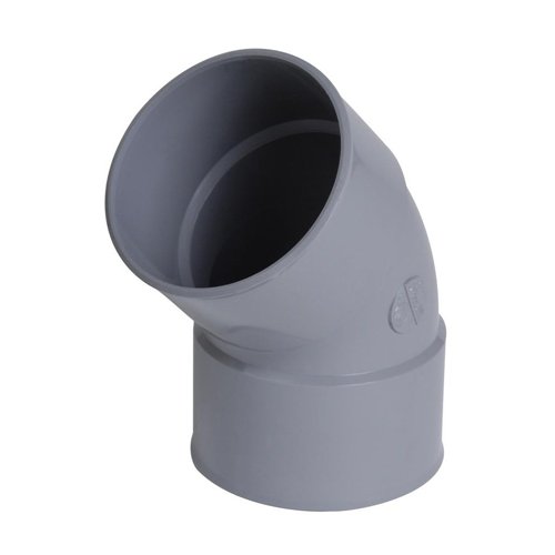 Coude PVC d'évacuation à coller, Nicoll, 45°, Ø 40 mm, femelle-femelle