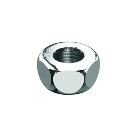 Écrou de serrage en laiton chromé, Schell, femelle 1/2" x Ø 10 mm, sans joint