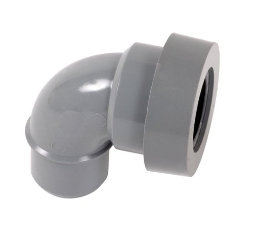 Bocht PVC-afvoer met lipdichting, Nicoll, 87°30, Ø 32 mm, mof-spie