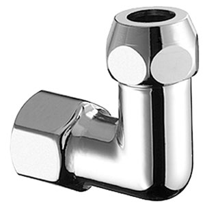 Coude bicône en laiton chromé, Schell, femelle 3/8" x Ø 10 mm