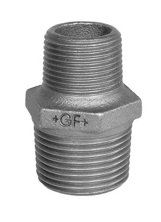 Mamelon réduit fileté en fonte noire, HS Fittings, mâle 1" x mâle 1/2", n° 245