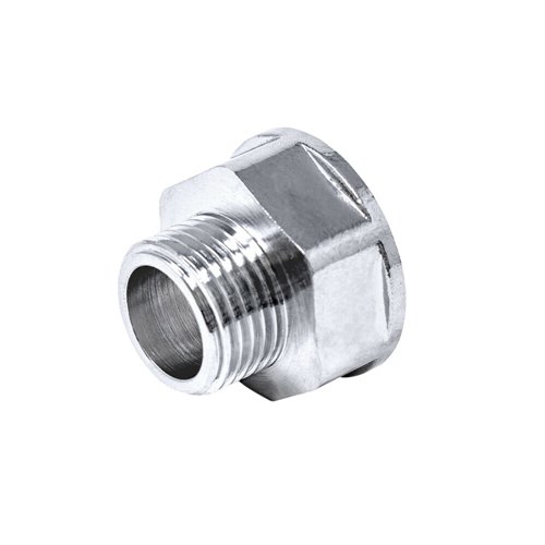 Réduction filetée chromée, femelle 3/4" x mâle 1/2"