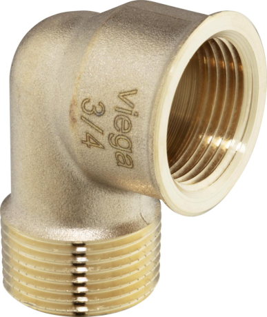 Coude 90° fileté en bronze, Viega 3092, mâle 1/2" x femelle 1/2"