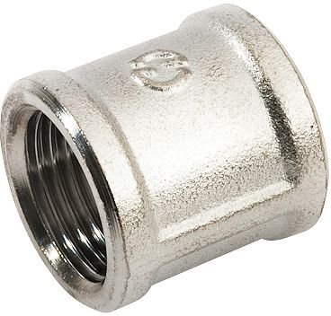 Verchroomde mof met draad, binnendraad 3/4" x binnendraad 3/4"