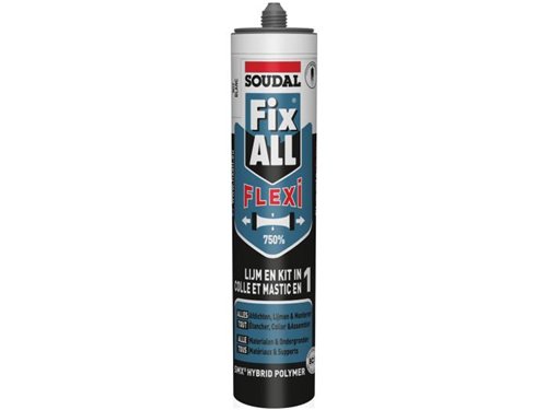 Hybride polymeer lijmkit, Soudal Fix ALL Flexi, wit, koker van 290 ml