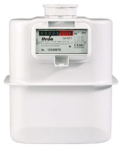 Gasmeter monotube, Soper, G4, 6 m³/h, 0,2 bar, aansluitingen 1"