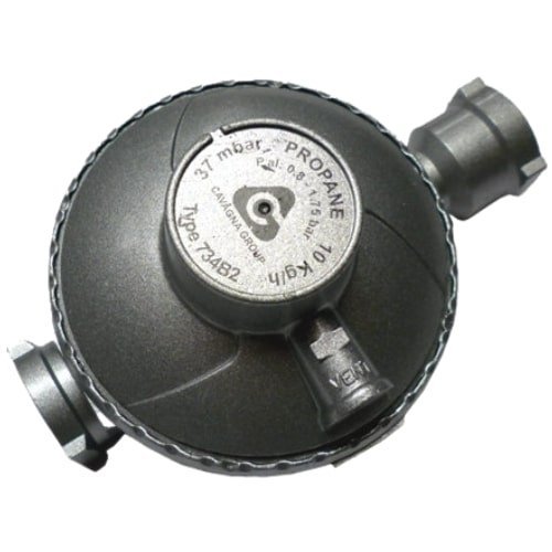 Drukregelaar tweede trap voor gas, Soper, 37 mbar, 10 kg/h, binnendraad 1/2" x binnendraad 1/2"