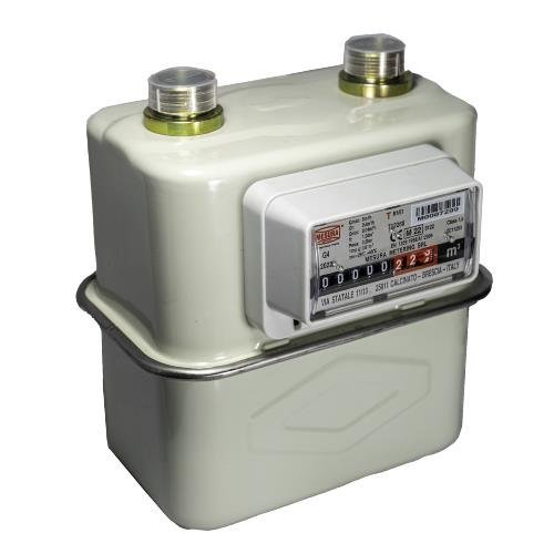 Gasmeter, Soper, G2,5, 4 m³/h, 0,5 bar, aansluitingen 3/4"