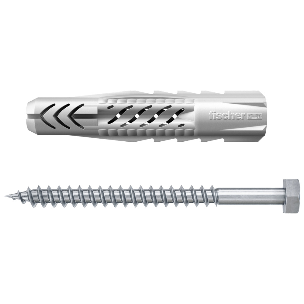 Cheville universelle avec tire-fond, fischer UX, Ø 12 x 70 mm, blister de 2