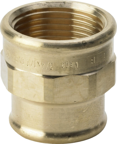 Manchon réduit fileté en bronze, Viega 3240, femelle 1/2" x femelle 1/4"