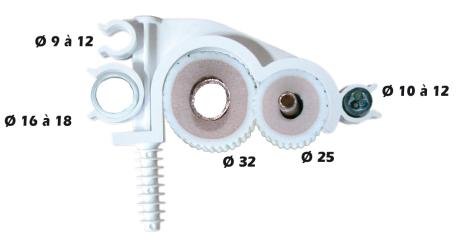 Collier de fixation pour climatisation, Arymex Fix-ring Clim 32-25, boîte de 25