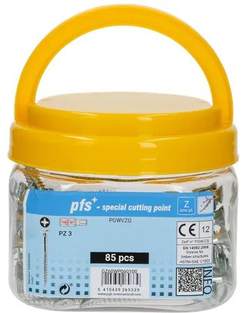 Vis pour aggloméré, PGB-Europe, Ø 4 x 40 mm, Pozidriv, seau de 455