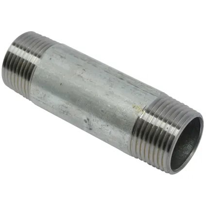 Buisnippel van gegalvaniseerd staal, HS Fittings, 1/2", lengte 150 mm