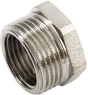 Réduction filetée chromée, mâle 3/4" x femelle 1/2"