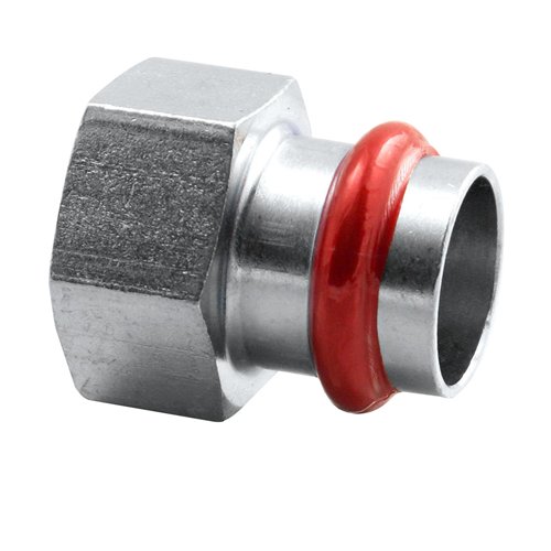 Raccord fileté à sertir acier électrozingué, Effebi Carbon Steel, Ø 28 mm x femelle 1"