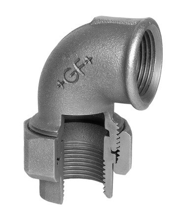 Coude union fileté en fonte noire, HS Fittings, femelle 2" x femelle 2", n° 96
