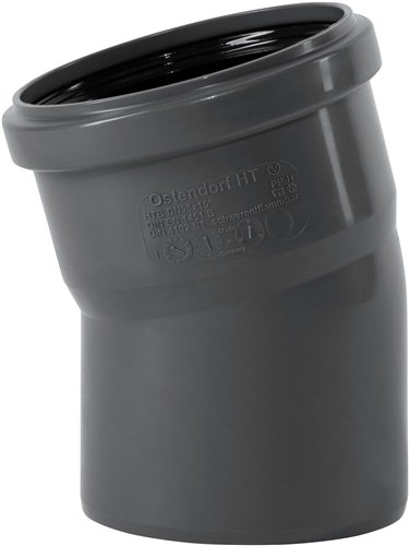 Bocht PP-afvoer, Ostendorf HTsafe, 15°, Ø 40 mm