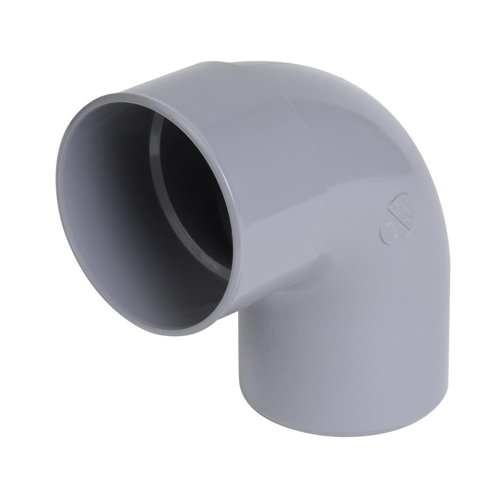 Coude PVC d'évacuation à coller, Nicoll, 87°30, Ø 75 mm, mâle-femelle