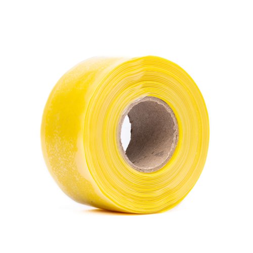 Siliconeband voor PLT-gasleiding, Infratech, 25 mm x 2 m, geel
