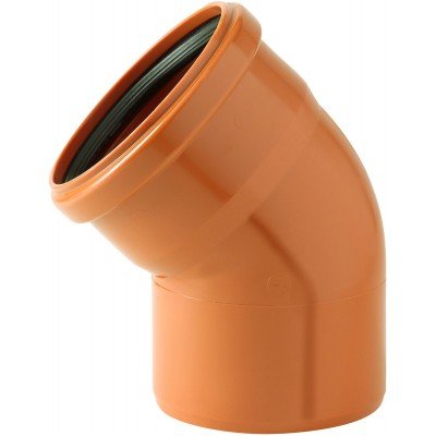 Coude PVC d'égout à joint, Nicoll, 45°, Ø 110 mm, mâle-femelle