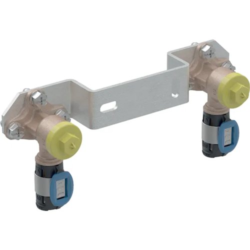 Paire d'appliques à sertir multicouche, Geberit FlowFit, Ø 16 mm x femelle 1/2", coudée