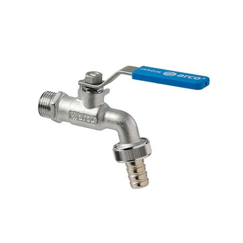 Dubbele dienstkogelkraan, Arco, 1/2" x 3/4", blauwe hendel
