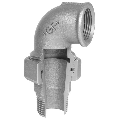 Coude union fileté en fonte galvanisée, HS Fittings, mâle 3/4" x femelle 3/4", n° 98