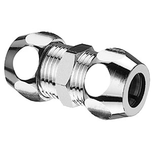 Mof knel van verchroomd messing, Schell, Ø 12 mm x Ø 10 mm