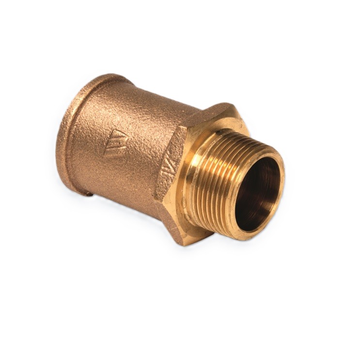 Point fixe pour tube préisolé, Watts Microflex, mâle 2" x femelle 2"