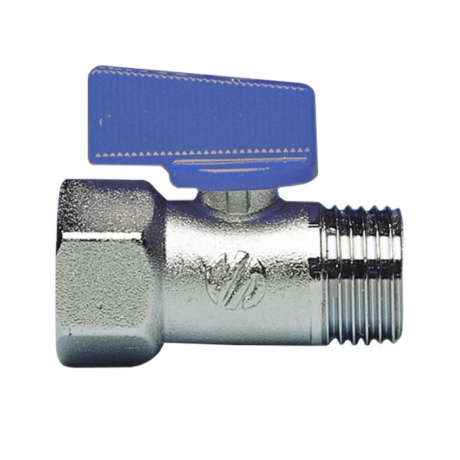 Mini-vanne à bille, Arco, mâle 1/2" x femelle 1/2", manette bleue