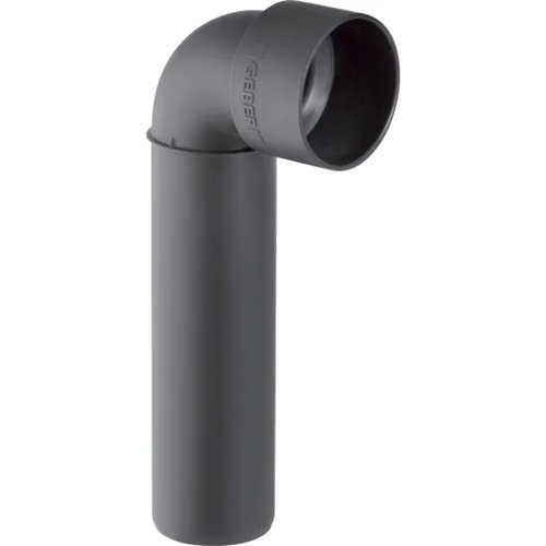 Lange aansluitbocht PP-afvoer, Geberit Silent-PP, 90°, Ø 40 x 46 mm