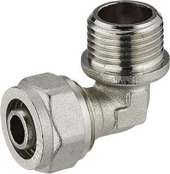 Coude à visser multicouche mâle, Ø 26 mm x mâle 3/4"