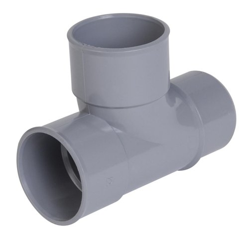 Gebogen T-stuk PVC-afvoer om te lijmen, Nicoll, 87°30, Ø 50 mm, mof-spie