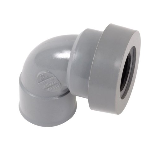 Coude PVC d'évacuation à joint à lèvre, Nicoll, 87°30, Ø 50 mm, femelle-femelle