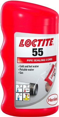 Afdichtingsdraad voor draadverbindingen, Loctite 55, doos van 160 m
