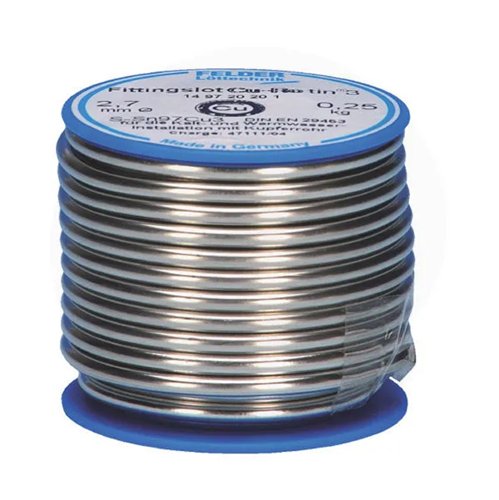 Fil de soudure étain-argent, Sn97 Ag3, Ø 2 mm, 250 g