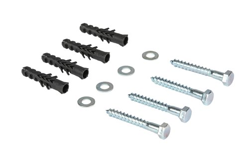 Universele bevestigingsset, Rofix, 4 houtdraadbouten 8 x 60 mm met pluggen