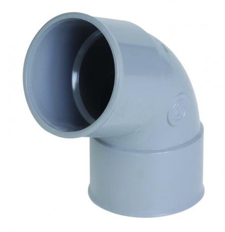 Bocht PVC-afvoer om te lijmen, Nicoll, 67°30, Ø 90 mm, mof-mof