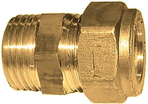 Raccord bicône droit en laiton, Bonfix, mâle 1/2" x Ø 18 mm