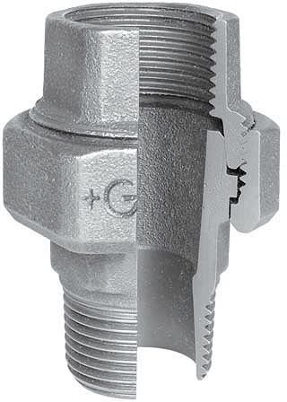 Raccord union fileté en fonte galvanisée, HS Fittings, mâle 5/4" x femelle 5/4", n° 341